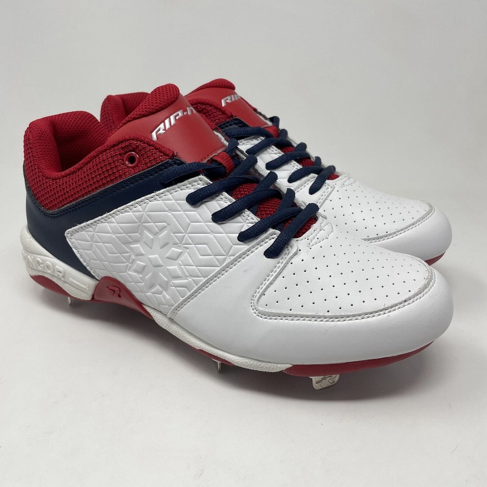 Rip-It Diamond Softball Cleats‎ Womens 10 White Red Athletic Shoes